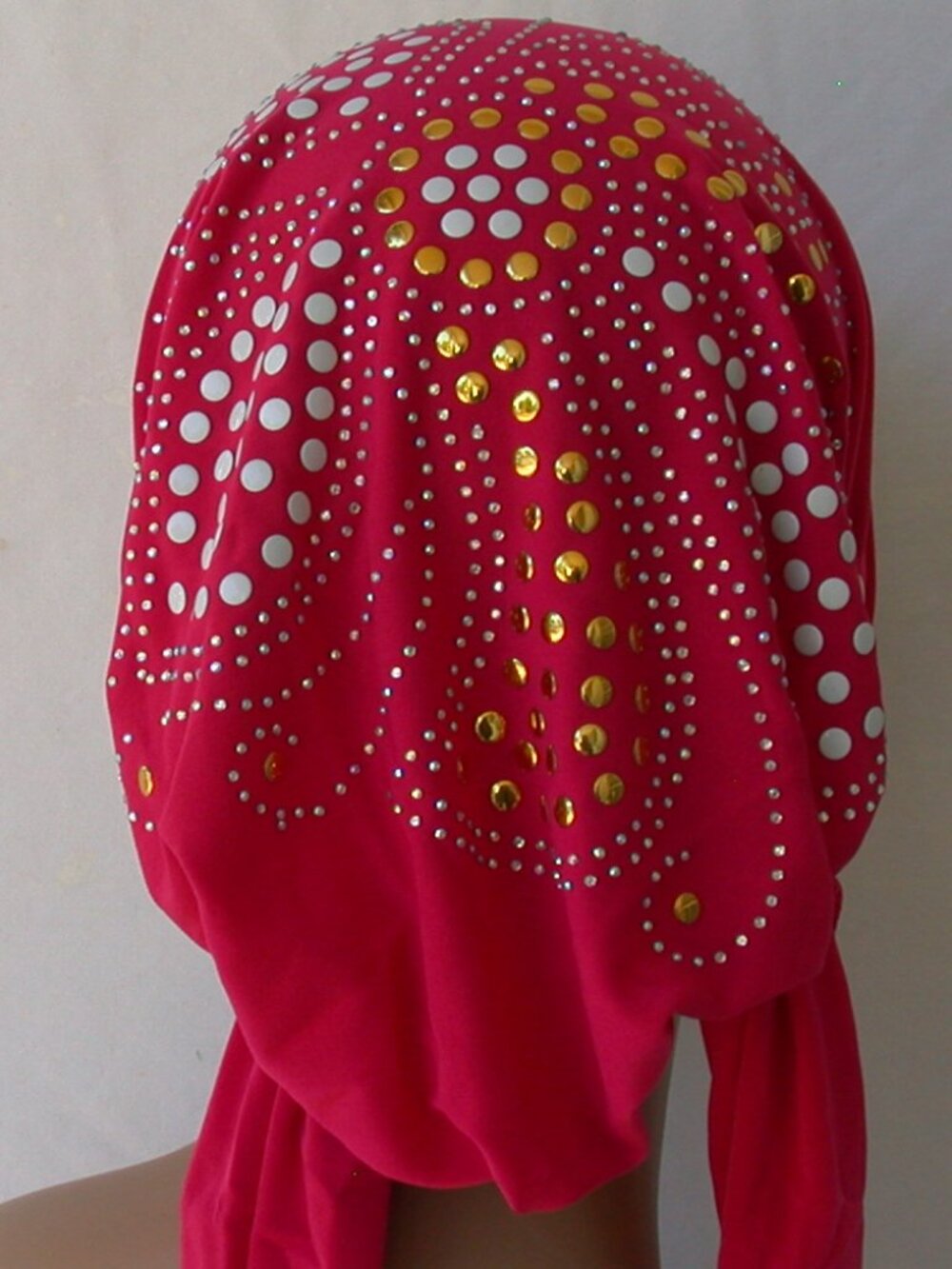 Pink Fancy Girl Stud Fashion Cap Slip On Bonnet Hijab Undercap #5